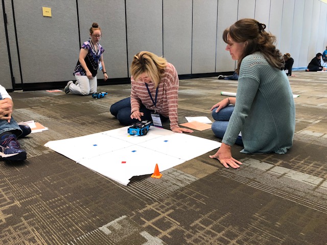 teachers at TI session on Rover