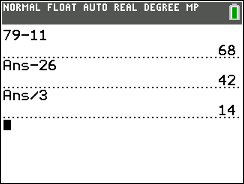 TI-84 Plus CE calculator screen